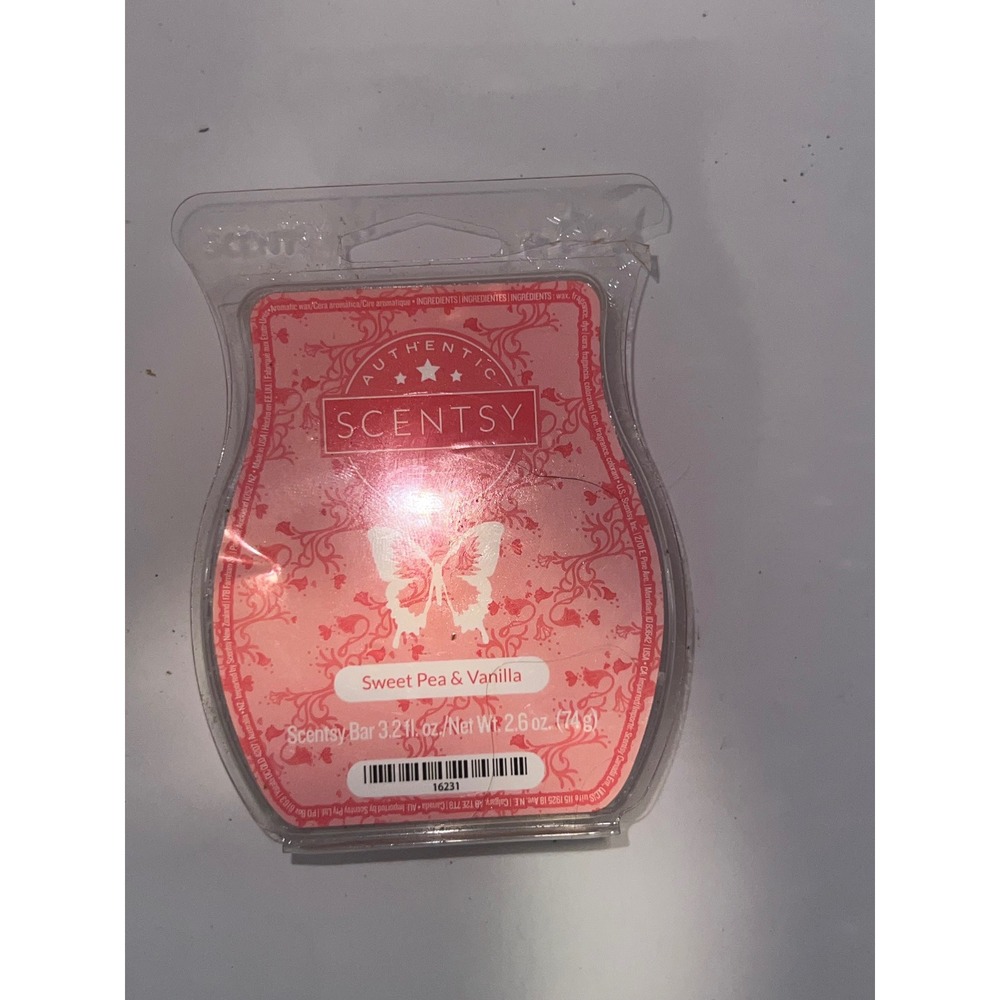 Scentsy Bar‎ Sweet Pea & Vanilla Wax Melt 2.6 oz 74g New 16231